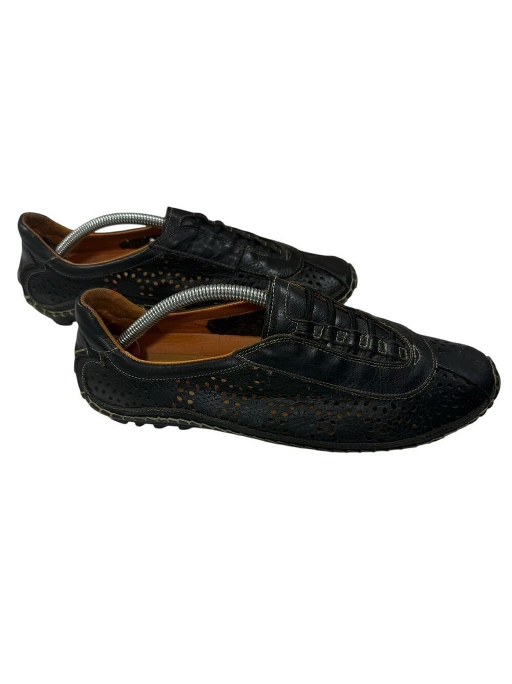 PIKOLINOS Leather Fisherman Sandals EU40 Black Comfort Walking Shoes